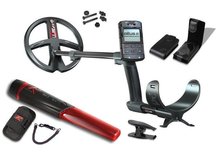 Metalldetektor Set mit XP DEUS II und MI-6 Pinpointer und 22cm Spule