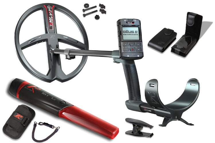 Metalldetektor Set mit XP DEUS II und MI-6 Pinpointer und 34x28cm Spule